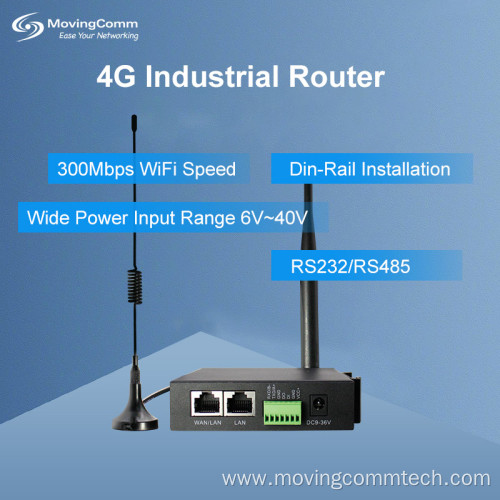 MT7628 4G LTE 2.4Ghz WiFi 2Port Industrial Gateway